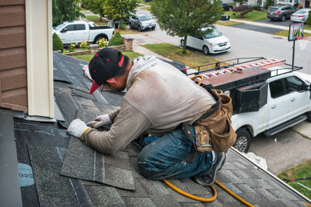 Professional Flat Roof Repair technician working in Check, VA